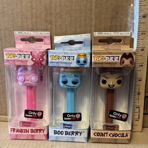 Funko Pop PEZ Dispensers Franken Berry, Boo Berry, Count Chocula Monster Cereal